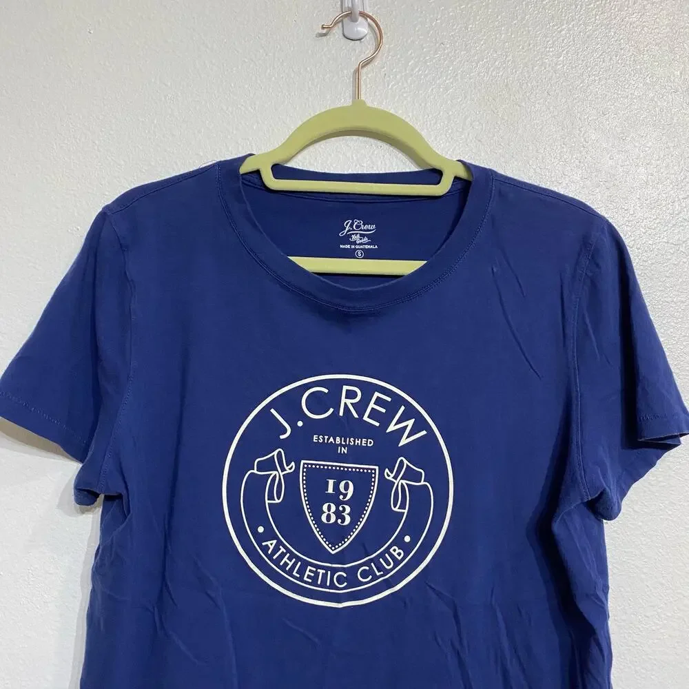 J. Crew Blue Graphic Tee Sz S